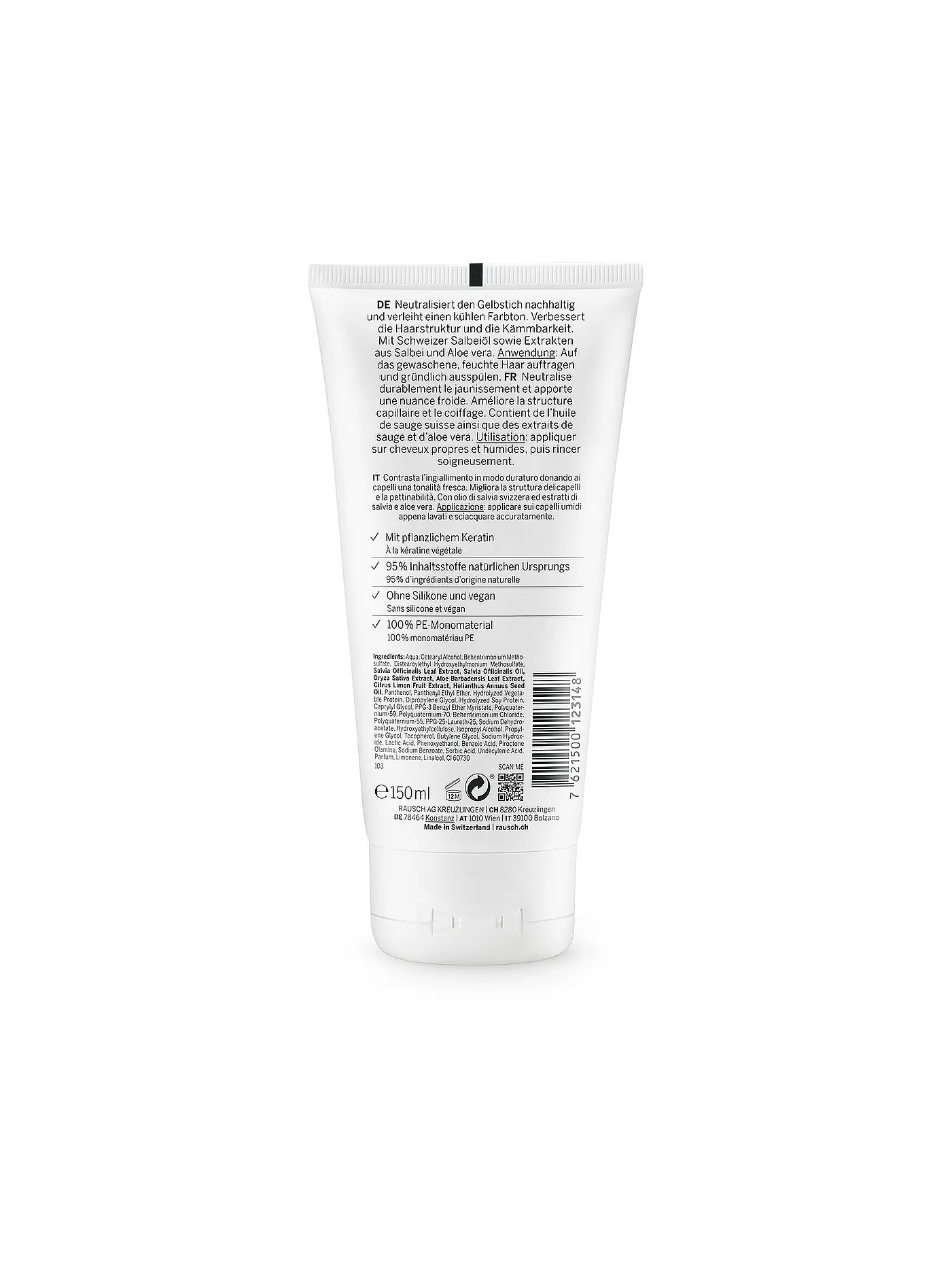 RAUSCH | Sensitive-Conditioner mit Herzsamen 150ml | keine Farbe